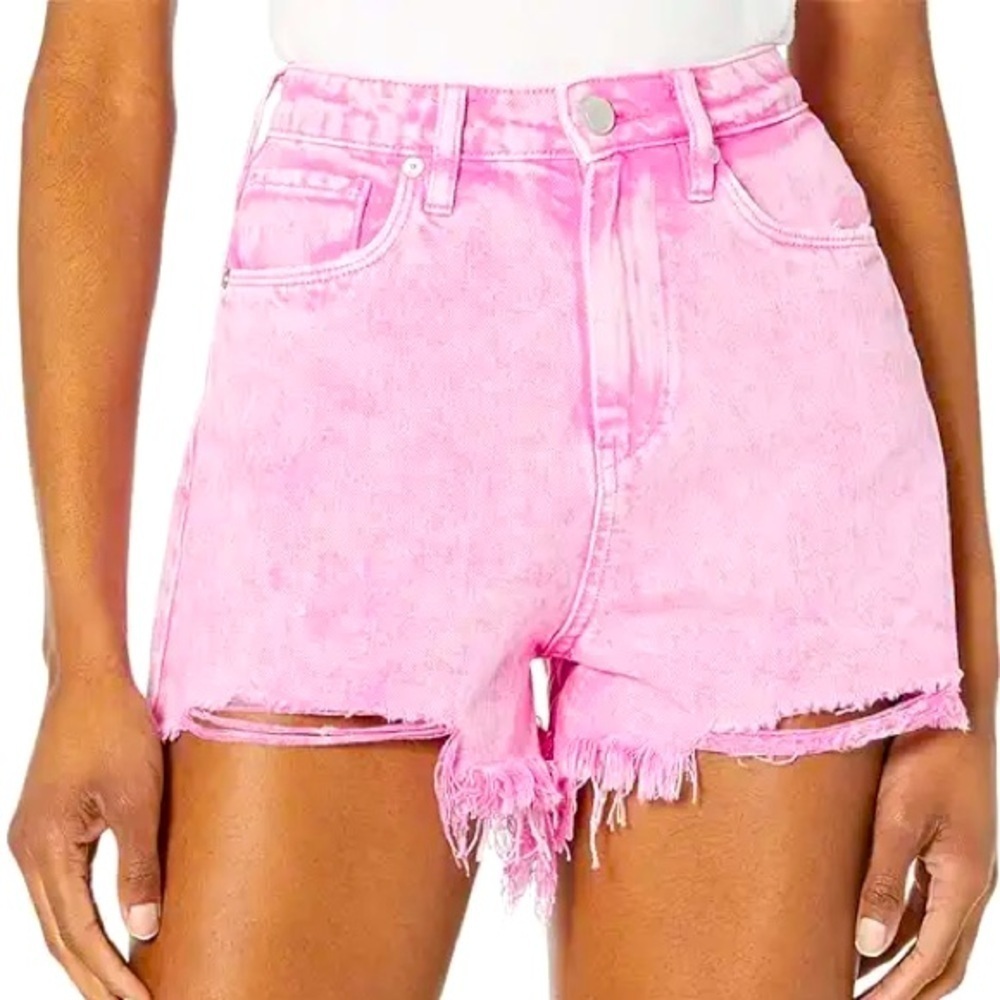 NWT Blank NYC The Reeve The High Rise Ribcage Short Size 27 in Flamingo